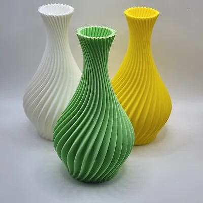 Swirl Vase Groove Vase Spiral Vase Modern Vase Home Decor Flower Vase 6 Inch • $17.97