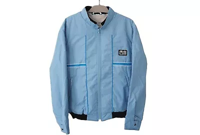 Vintage VOLVO BM Jacket Size L Blue 90s Racewear Mechanic Windbreaker Racing • $70