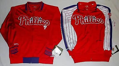 Philadelphia Phillies Stitches Track Warm Up Jacket Red White M L Xl 2x Mens Nwt • $34.99