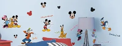Mickey Mouse Peel Stick Wall Decals Kids Room Decor Minnie Pluto RMK1507SCS  • $14.99