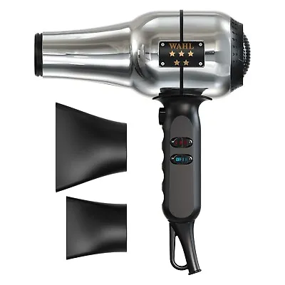 Wahl Professional 5-Star Barber Hairdryer 2200W Retro Chrome Style UK SELLER • $120.29