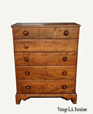 19th Century Quarter Sawn Oak Highboy Dresser Storage Top Chest French Country • $1350