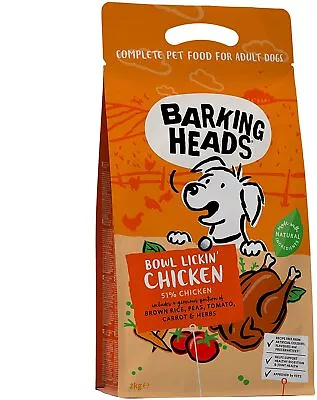 £15.60 • Buy Barking Heads Dry Dog Food Bowl Lickin' Chicken 100% Natural Chicken Healthy