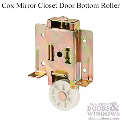 Cox Mirror Closet Door Bottom Roller 1-1/2 Convex Nylon Wheel • $8.97