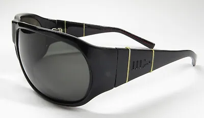 Mosley Tribes Cartel BK Sunglasses Black Gloss Wrap Frame Gery Lenses • $39.95