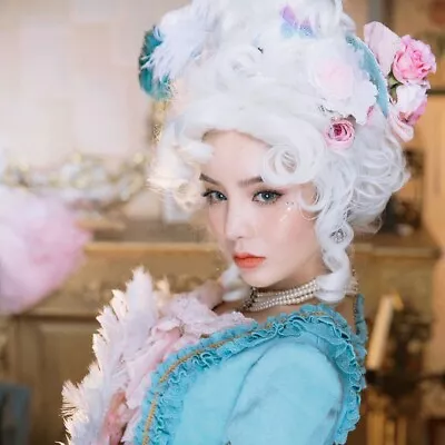 Women Lolita Wig Curly Wavy Cosplay Victorian Vintage Style Anime Party New • £24.02