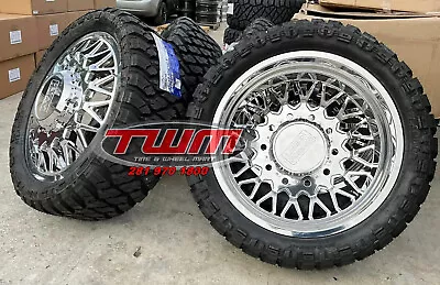 24” LEGION FORGED WHEELS RIMS FOR  DUALLY TRUCKS  W/35125024 Tire Caps Adapters • $6600