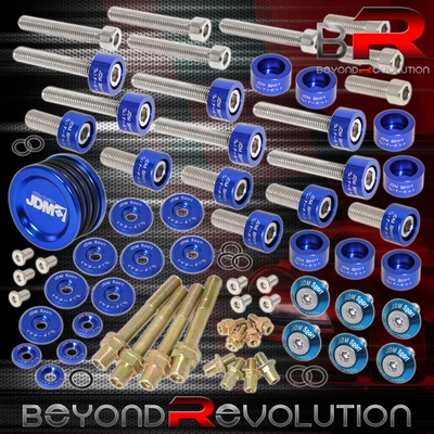 $128.99 • Buy For Honda B16 B18 Cup/Header/Cam Cap/M6 Fender/Valve Washer+Cam Seal Blue