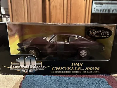 1/18 Ertl American Muscle 10 Years 1968 Chevrolet Chevelle Ss396 Burgundy • $84.99