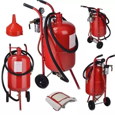 Mini 10 Gallon Portable Air Sandblaster Sand Blaster Kit High Pressure Tank Red • $129.99