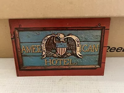 American Hotel Sign Freehold New Jersey Vintage Chrome PC • $0.50