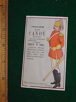 1870s-80s Stinard Candy Military Man Uniform Mustache Victorian Trade Card F33 • $12.25