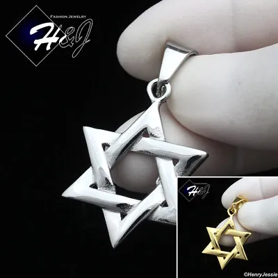 MEN's Stainless Steel Silver/Gold Plated Jewish Star Of David Charm Pendant*P137 • $13.99