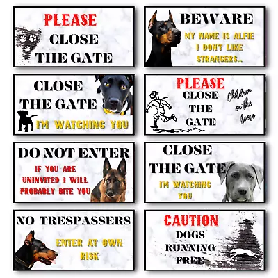 Beware Of The Dog Sign Home Outdoor Metal Gate Garden Door House Shed Porch Wall • £4.95