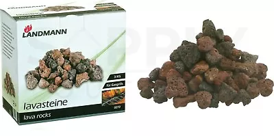 Landmann 3kg Lava BBQ Heat Rocks Barbeque Fire Pit Gas Grill Camping Burner • £13.19