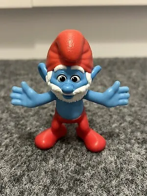 2013 McDonalds Papa Smurf Toy Happy Meal Action Figure • £2.50
