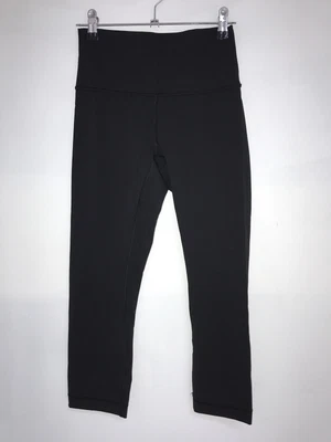 $10 • Buy Lululemon Ladies Black Cropped Leggings Activewear Size 4