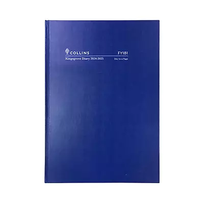 2024-2025 Financial Year Diary Collins Kingsgrove A5 Day To Page Blue FY181.P59 • $30.75