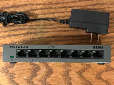 Netgear GS308 8-port Gigabit Ethernet Unmanaged Switch • $15