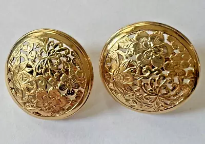 RARE FIND: MING'S OF HAWAII EXTRA LARGE 14K DISC EARRINGS 17.5 Gr. • $2100