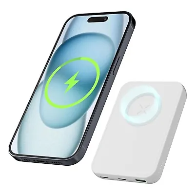Battery Pack MagSafe Wireless Charging Power Bank For IPhone 15/14/13/12/11/XR/X • £17.86