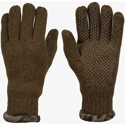NEW Men's Size *Large/XL* Mossy Oak Breakup Country Ragg Wool Gloves Brown Grip • $15.99