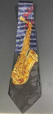 Steven Harris Neck Tie New Orleans Saxophone Jazz Musician Colorful Handmade • $14.99