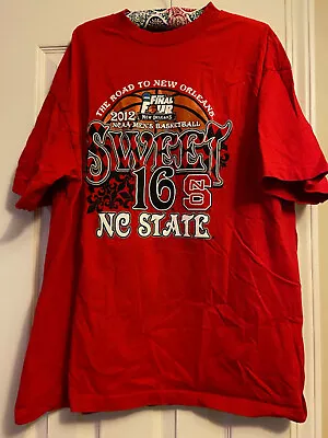 $14 • Buy 2012 Sweet Sixteen NC State  Wolf Pack Tee Red XL 46  Chest EUC