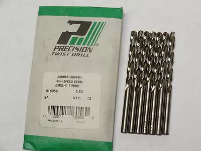 7x PTD 5.60mm Jobber Length HSS Metric Precision Twist Drills 5.6mm Bright 118° • $19.99