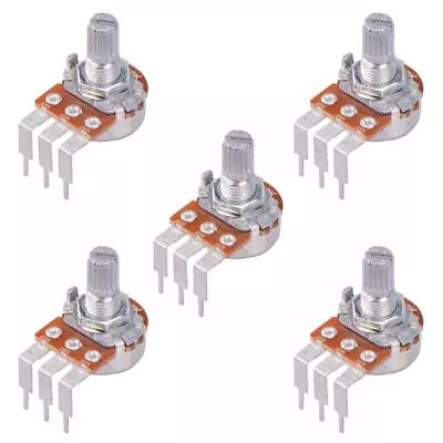 5 X 10K Linear 16mm Right Angle Splined Potentiometer • £5.99