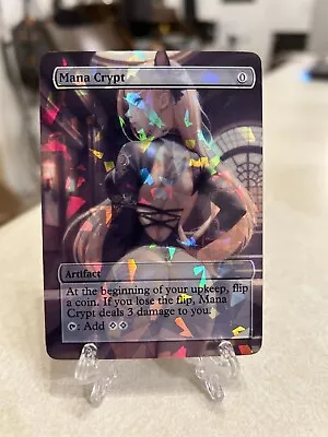 Custom MTG Card -  Mana Crypt  - Custom Art Foil Borderless • $6.49