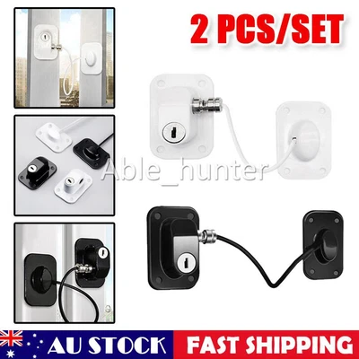 $16.59 • Buy 2 Pack Refrigerator Lock Fridge Cabinet Child Safety Window Door Drawer Latch AU