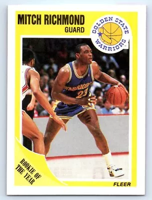 1989-90 Fleer #56 Mitch Richmond RC Golden State Warriors • $1.99