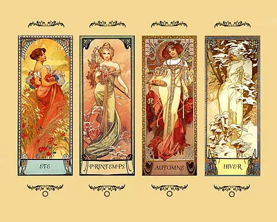 Four Seasons Summer Winter Autumn Alphonse Mucha 16X20 Vintage Poster FREE S/H • $22.15