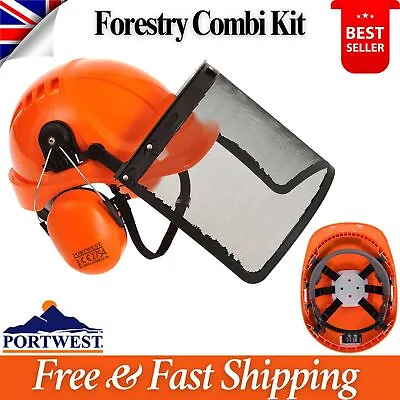 Portwest Chainsaw Safety Forestry Combi Kit Helmet Visor Protection Hard Hat UK • £7.62