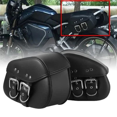 $62.99 • Buy Motorcycle Saddlebags Side Saddle Bags Black For Yamaha V-Star XVS 650 950 1100