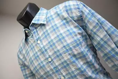 J Crew Dress Shirt Plaid Tailored Fit Long Sleeve Button Up Casual Mens Large • $26.99