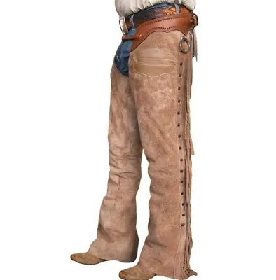 Native American Cowboy Style Suede Leather Pant Rodeo Chap Mountain Mens Chap • $99