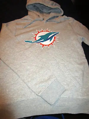 Nwt Nfl Mens  Miami Dolphins Hoodie Hooded Sweatshirt Gray Xl • $25.19