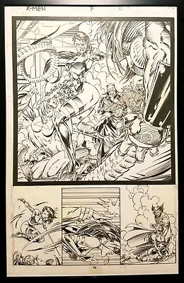 X-Men #7 Pg. 16 Psylocke Jim Lee 11x17 FRAMED Original Art Poster Marvel Comics • $49.95