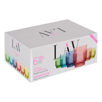 $25 • Buy NEW LAV Coloured Ribbed DOF Glasses 6 Pack By Spotlight