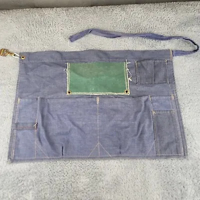 Vintage Handmade Upcycled Denim Half Apron Jumper • $14.57