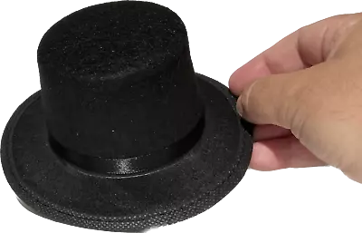 BLACK MINI TOP HAT Dog Pet Costume Cap Puppet Funny Clown Magician Magic Prop S. • $13.89