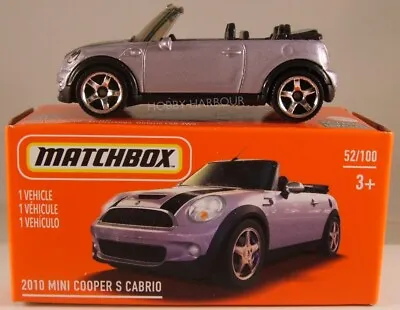 MATCHBOX POWER GRABS #52 2010 Mini Cooper S Cabrio 2021 Issue (NEW In BOX) • $3