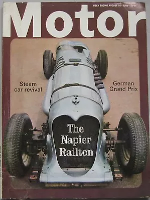 Motor Magazine 10 August 1968 Featuring Ford Zephyr Road Test Napier Railton • £7.99