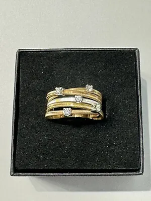 18k-750 Yellow White Gold Marco Bicego 0.25 TCW Diamonds RingSize 8 • $1550