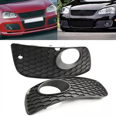 Front Lower Bumper Fog Light Grille Cover Grill For VW Golf GTI MK5 Jetta 06-09 • $22.98