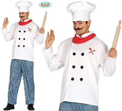 Adult Chef Fancy Dress Costume Mens Cook Outfit Fg • £21.99