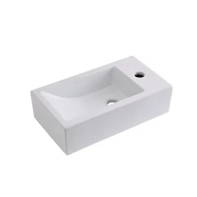 £74.99 • Buy White Modern Rectangular Countertop Basin - 400mm X 230mm (1 Tap-Hole)
