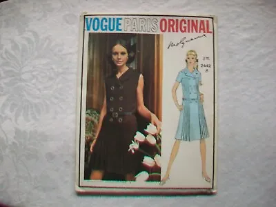 Vogue Paris Original Molyneux Unused Dress Pattern 2442 Size 8 Vintage • $14.99